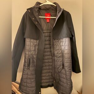 CM 1969 Women's Black and Gray Quilted Jacket